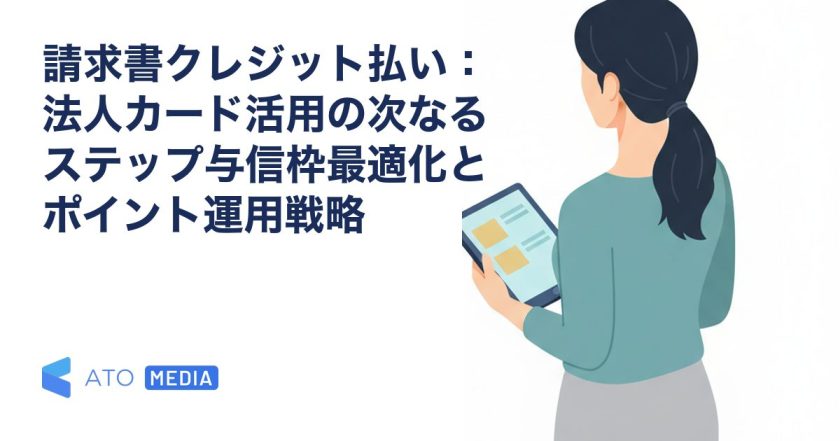 請求書クレジット払い：法人カード活用の次なるステップ与信枠最適化とポイント運用戦略を解説する記事のアイキャッチ