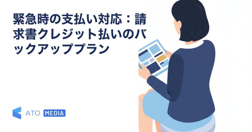 緊急時の支払い対応：請求書クレジット払いのバックアッププランを解説する記事のアイキャッチ