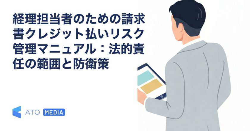 経理担当者のための請求書クレジット払いリスク管理マニュアル：法的責任の範囲と防衛策を解説する記事のアイキャッチ