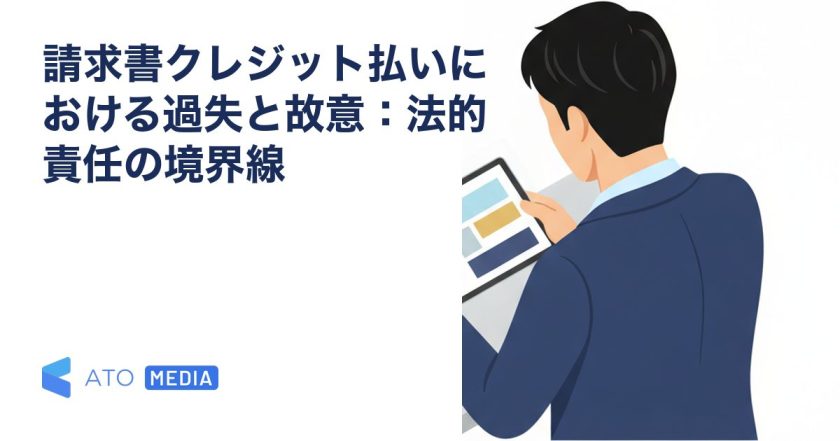 請求書クレジット払いにおける過失と故意：法的責任の境界線を解説する記事のアイキャッチ